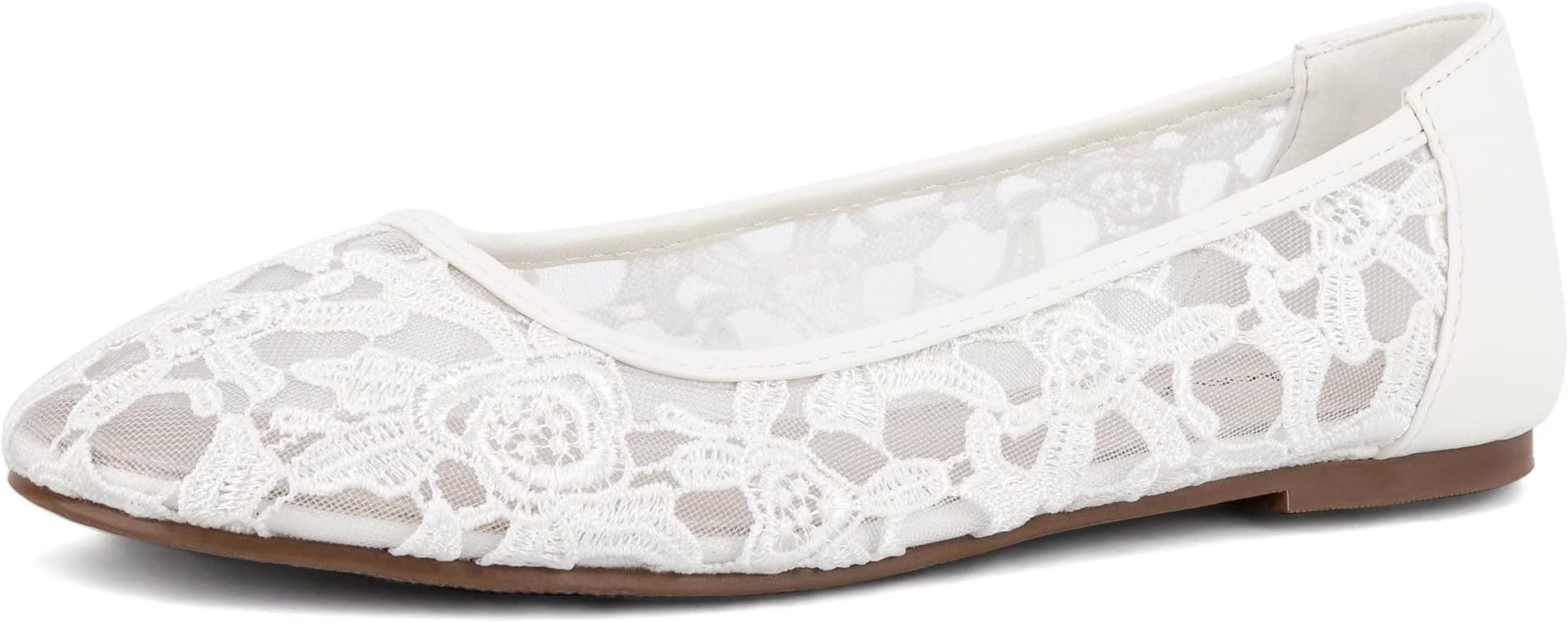 Women Shoes Cut Out Slip On Synthetic Lace Ballet Flats
