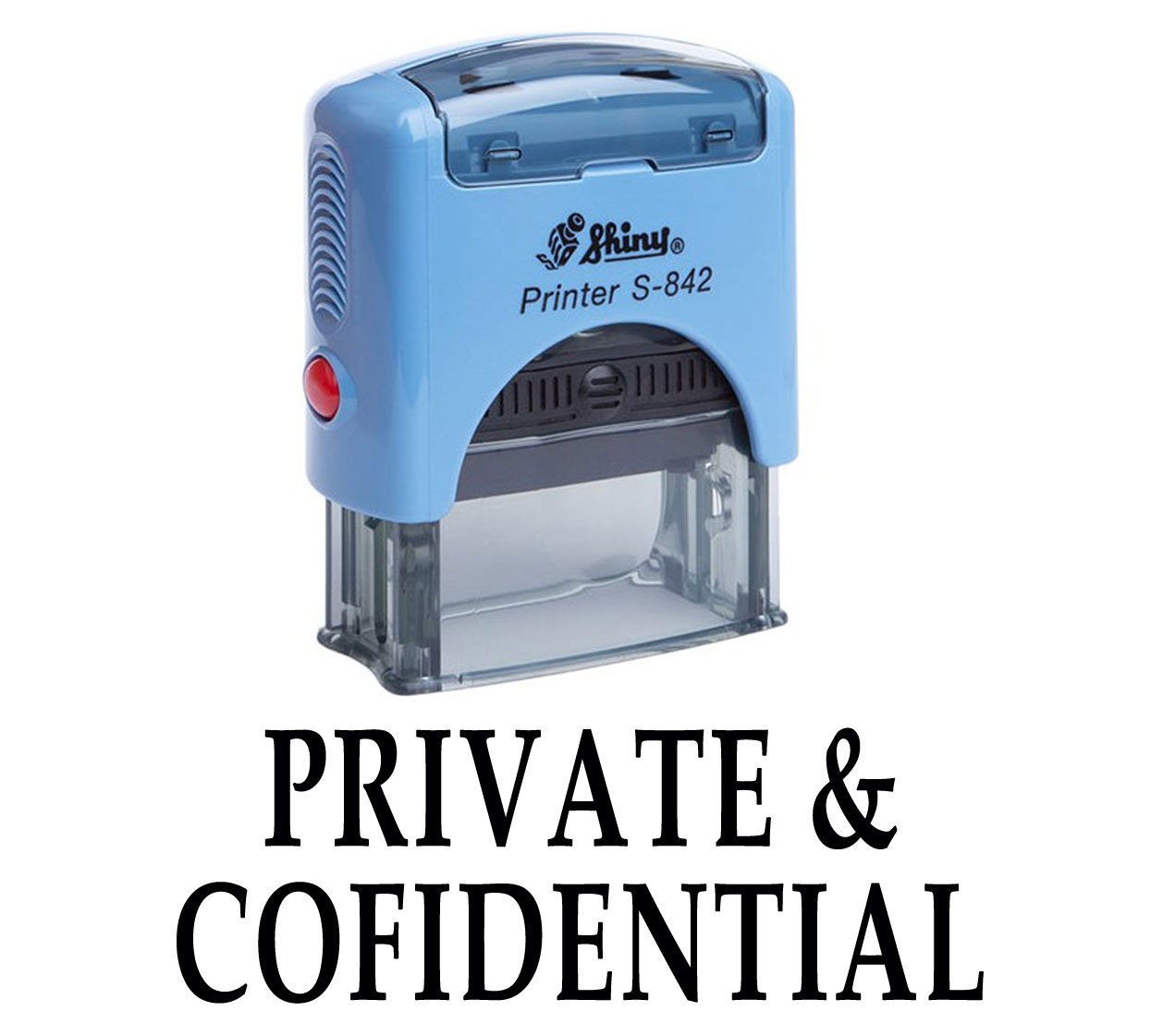 Printtoo Private & Confidential Self Inking Rubber Stamp Office Stationary Custom Shiny Stamp