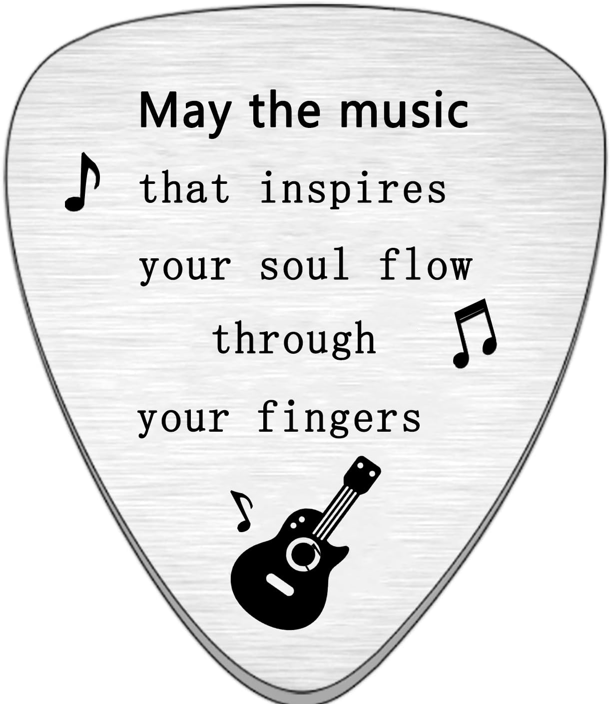 Posoto 1pcs Guitar Pick Gifts for Guitarist Musicians Music Lovers Music Teacher Gift Music Student Graduation Gift Christmas Birthday Gifts May The Music That Inspires Your Soul
