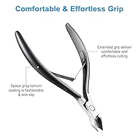 Vista 4 de Cuticle Trimmer 3/4 Jaw Extremely Sharp Cuticle Nippers Scissors Stainless Steel Clippers Cutter Remover Pedicure Manicure Nail Tool, opove X7, X7