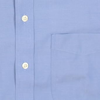 Gold Label Men's Slim FIT Non-Iron Short Sleeve Dress Shirt with Point Collar and Pocket