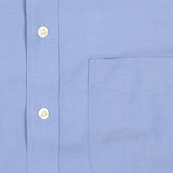 Gold Label Men's Slim FIT Non-Iron Short Sleeve Dress Shirt with Point Collar and Pocket