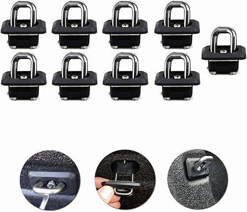 Paquete de 9 anclajes de amarre retráctiles para caja de camioneta para Silverado y Sierra 1500 2500HD 3500HD 2007-2018, Colorado y Canyon 2015-2019