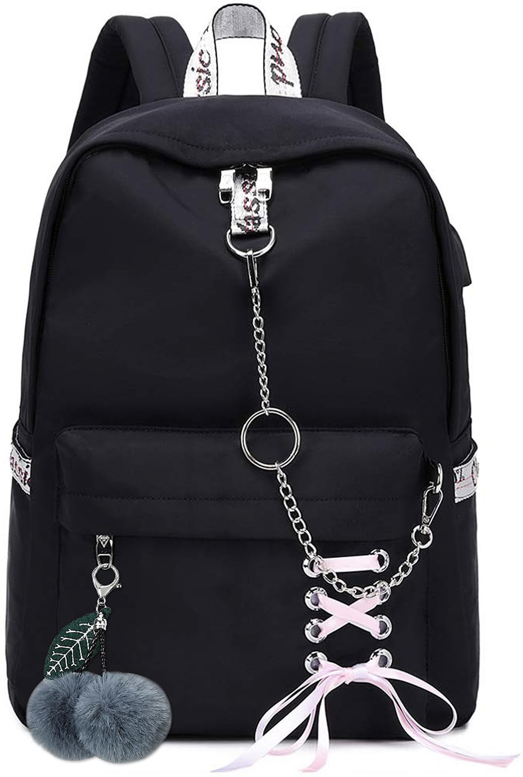 Backpacks for Girls Backpack for School Bag Bookbag Aesthetic Cute School Backpack for Girls Teens Black