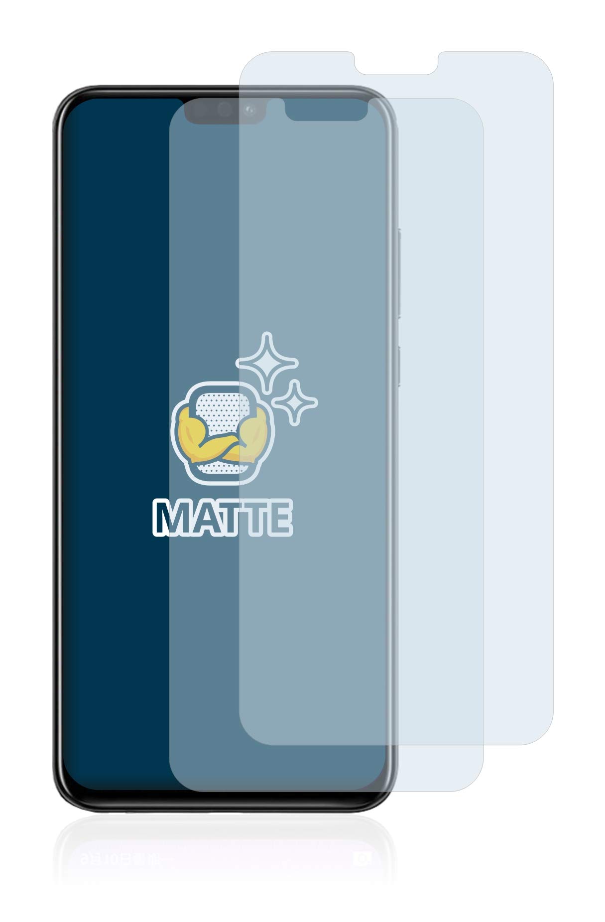 BROTECT 2x Anti-Reflective Protective Film Compatible with Honor View 10 Lite Anti-Glare Screen Protector, Mat, Anti-glare