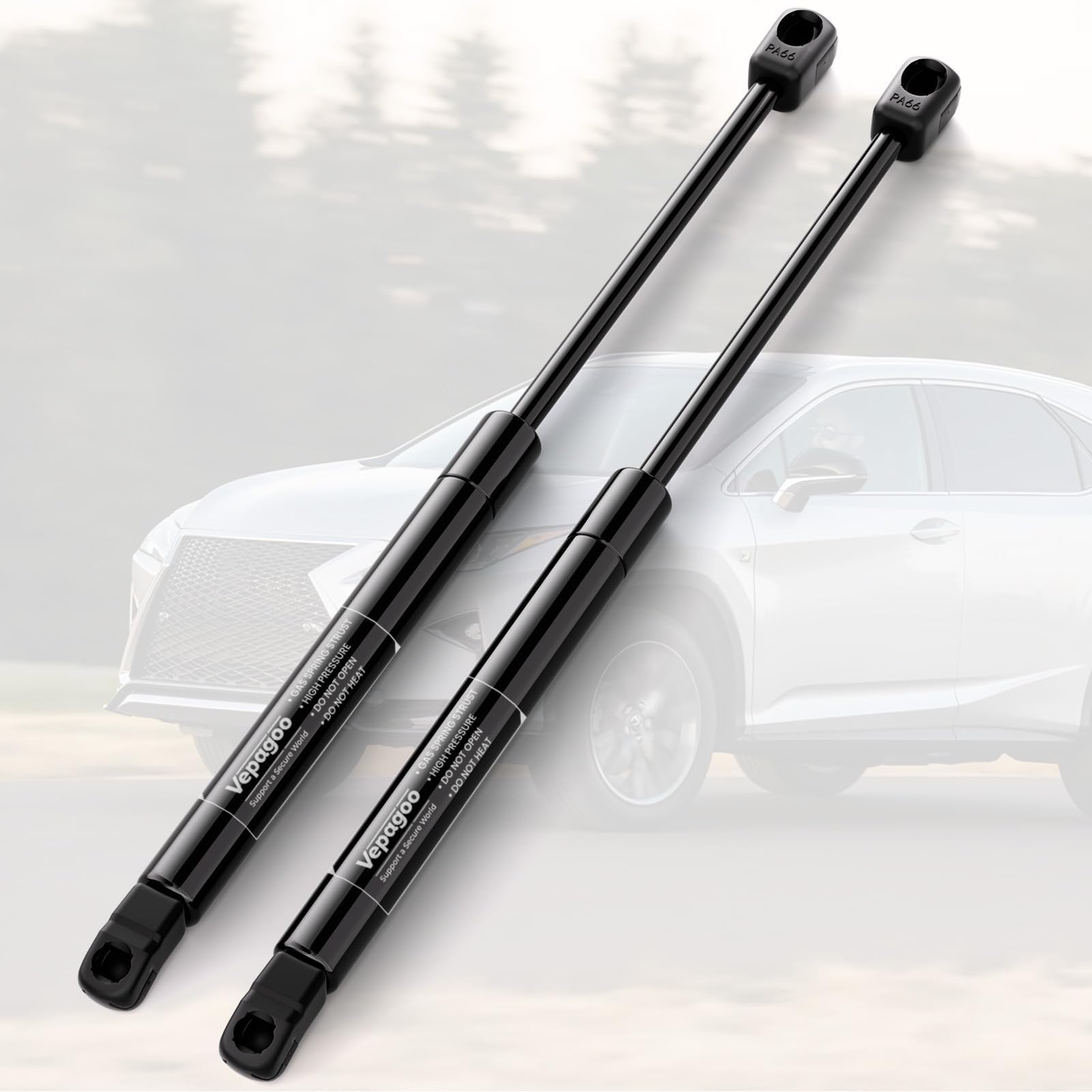 Vepagoo PM3269 6755 Front Hood Struts Compatible with 2010-2015 Lexus RX350 RX450 Sport Gas Shock Lift Supports,Utility 4-Door Hood Rods Springs Replacement, 534400E020, SG229046