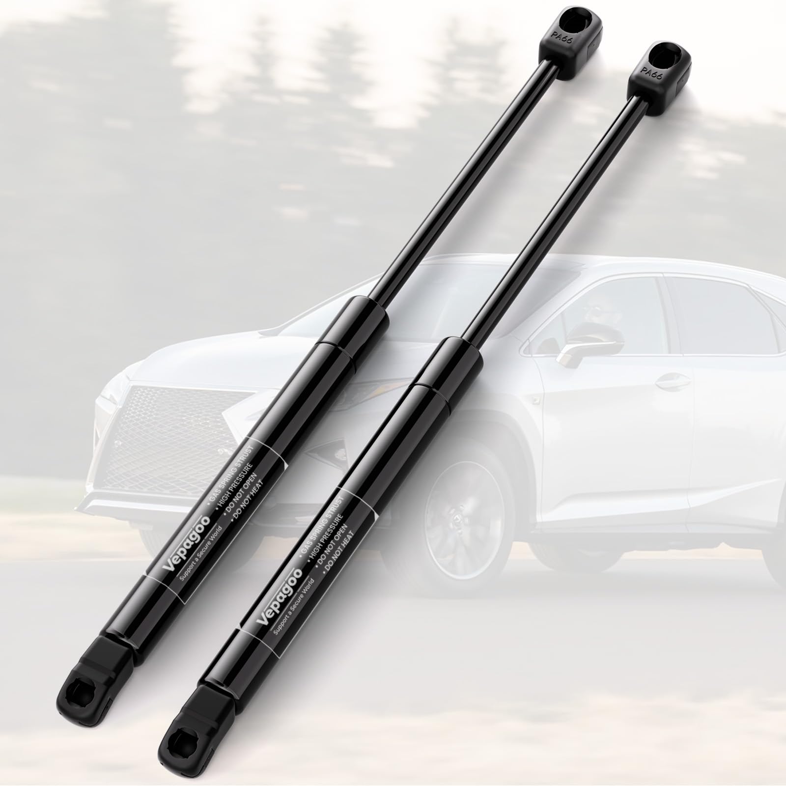 Vepagoo PM3269 6755 Front Hood Struts Compatible for 2010-2015 Lexus RX350 RX450 Sport Gas Shock Lift Supports,Utility 4-Door Hood Rods Springs Replacement, 534400E020, SG229046
