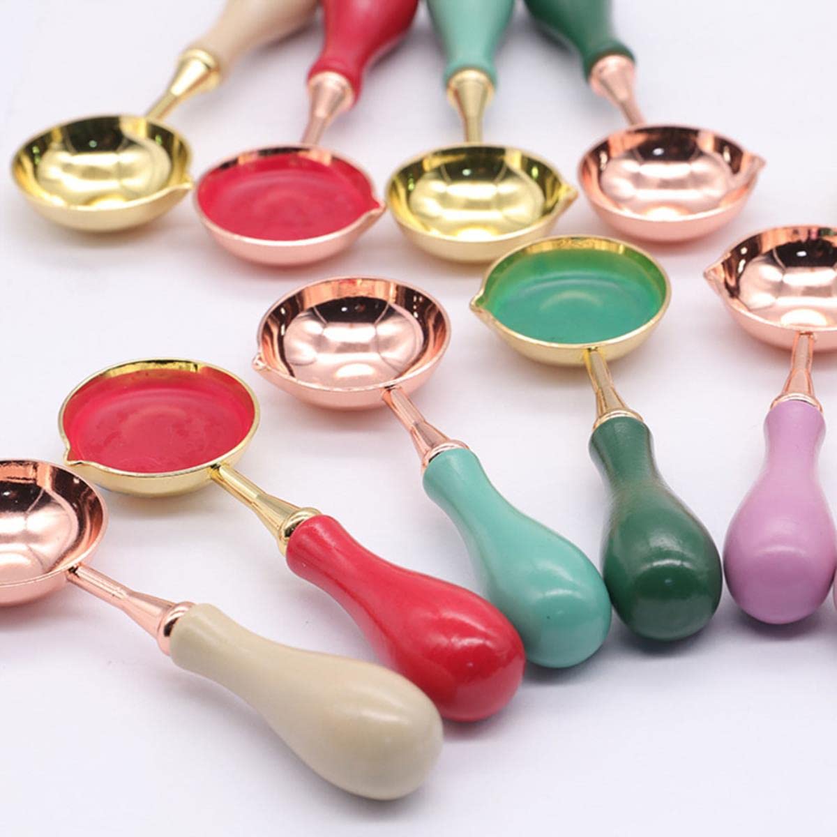 Cucchiaio Per Ceralacca FUNCOCO - Vintage, Per Sigilli Buste, Argento - Foto 8