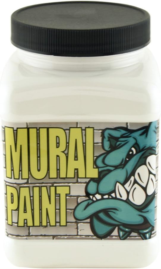 CHROMA Acrylic Mural Paint for Interior and Exterior Murals - Lightfast, Mixable, Hard-Wearing Vibrant Pigment, 16 Oz Polar (2455)