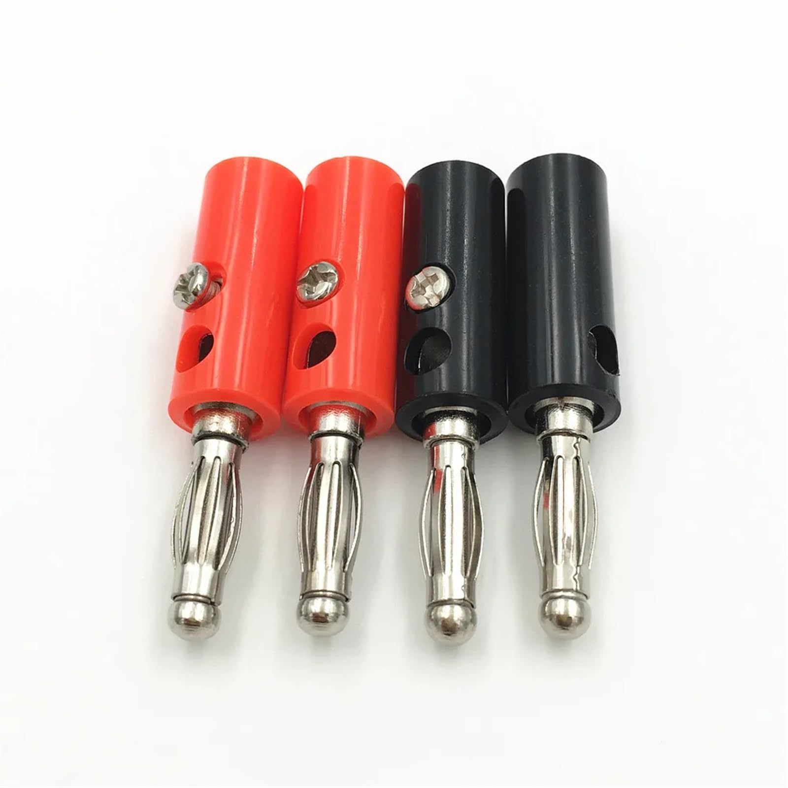 10 sztuk czarny i czerwony kabel głośnikowy kabel audio złącze wtykowe gniazdo męskie 4mm bananowe złącze kablowe (70R)