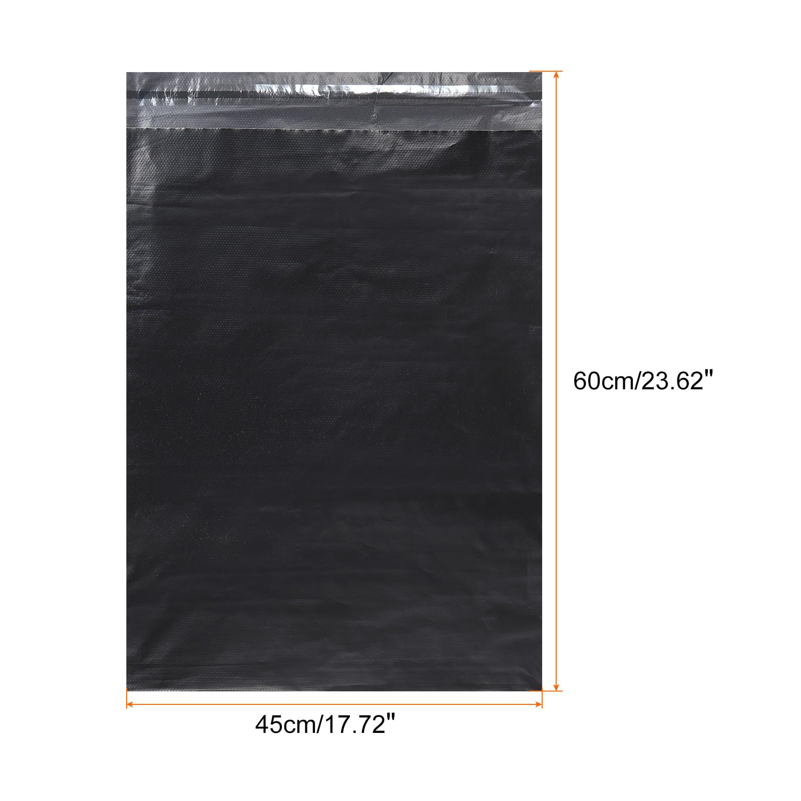 PATIKIL Polietileno Remitente Envío Bolsas 17.72x21.65 Pulgadas Auto Sello Adhesivo Impermeable Resistente Envío Sobres Bolsas para Ropa Pequeños Artículos Negro 200 Paquetes