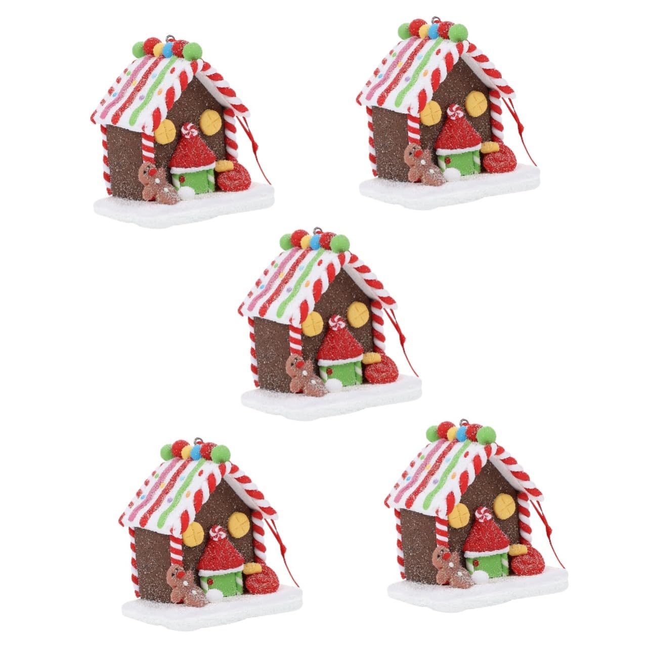Cabilock 5 Stück Raumdekoration Aus Weichem Ton Nussknacker Weihnachtsdeko Dekorative Weihnachtswanddekoration Girlande Rot Und Weihnachtsbaumdekoration Weihnachtshaus