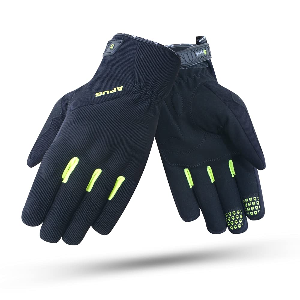 Apus | Guantes de Moto Invierno Impermeable Hombre | Protecciones Homologadas en Nudillos y Pantalla Táctil para Smartphone | Cortavientos con Forro Invierno 3M - Accesorios Moto