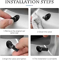 Vista 5 de 16 tapones universales para válvulas de neumáticos, impermeables, herméticas para automóviles, bicicletas, motocicletas, camiones (negro)