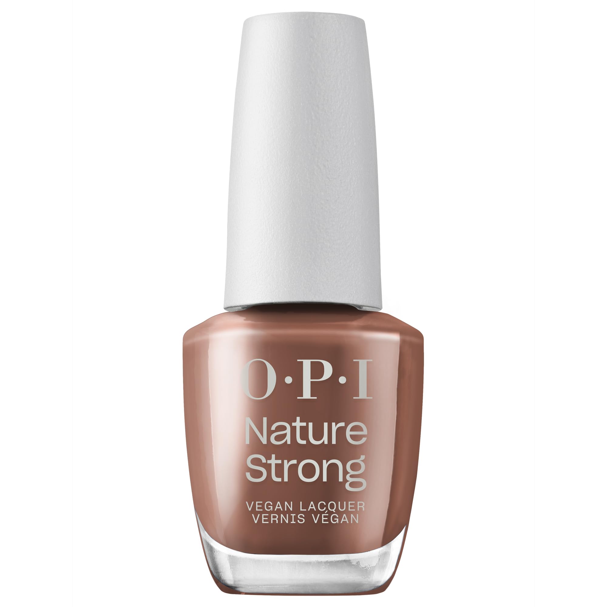 OPI Nature Strong Make My Bark on the World - Brauner Nagellack – Intensiver Glanz & 7 Tage Halt | Langanhaltende Farbe für deine Nägel | 15 ml