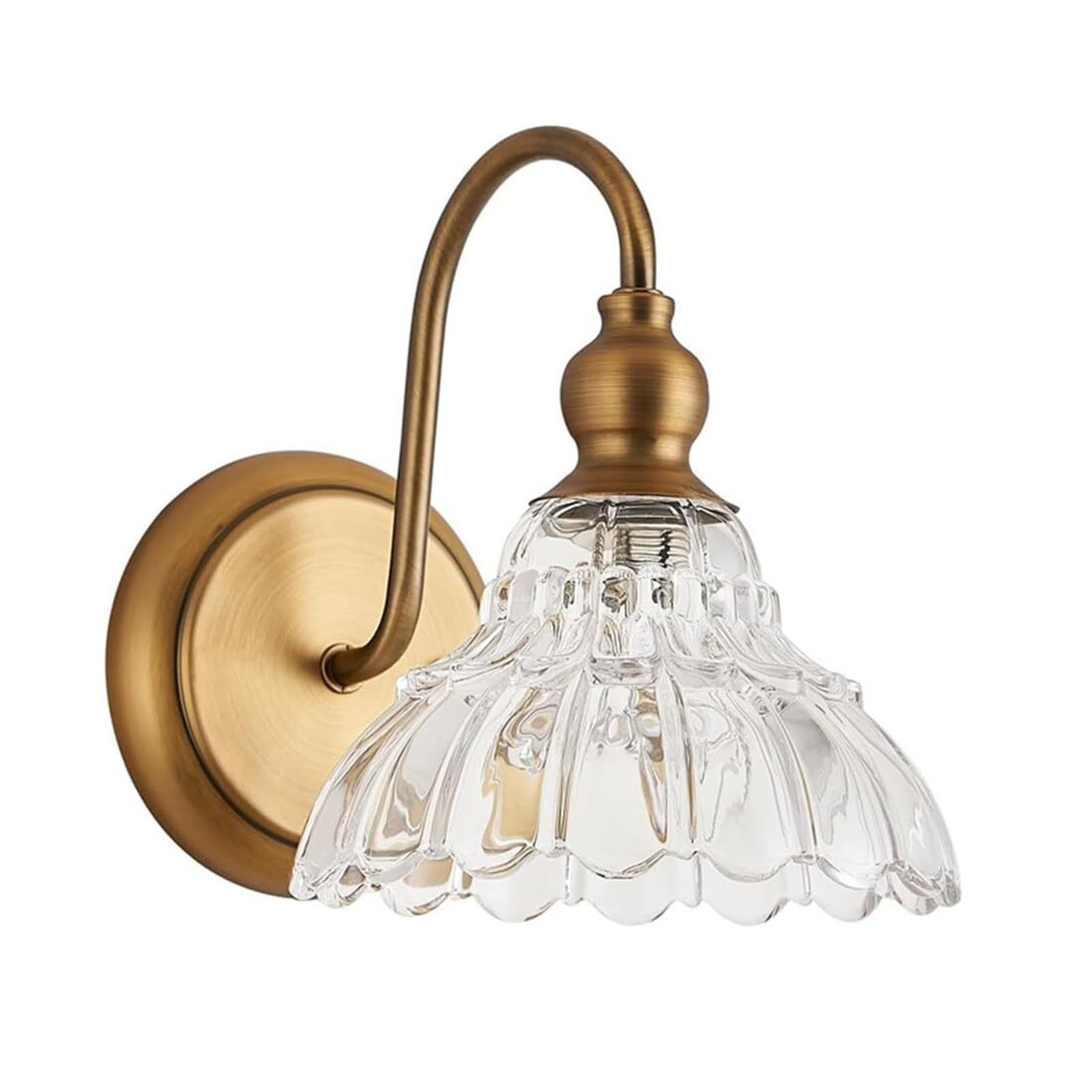 HUAYUSEDF Industrial Modern Retro Glass Wall Sconce E27 Bedside Lamp for Bedroom Kitchen Living Room Restaurant Bar