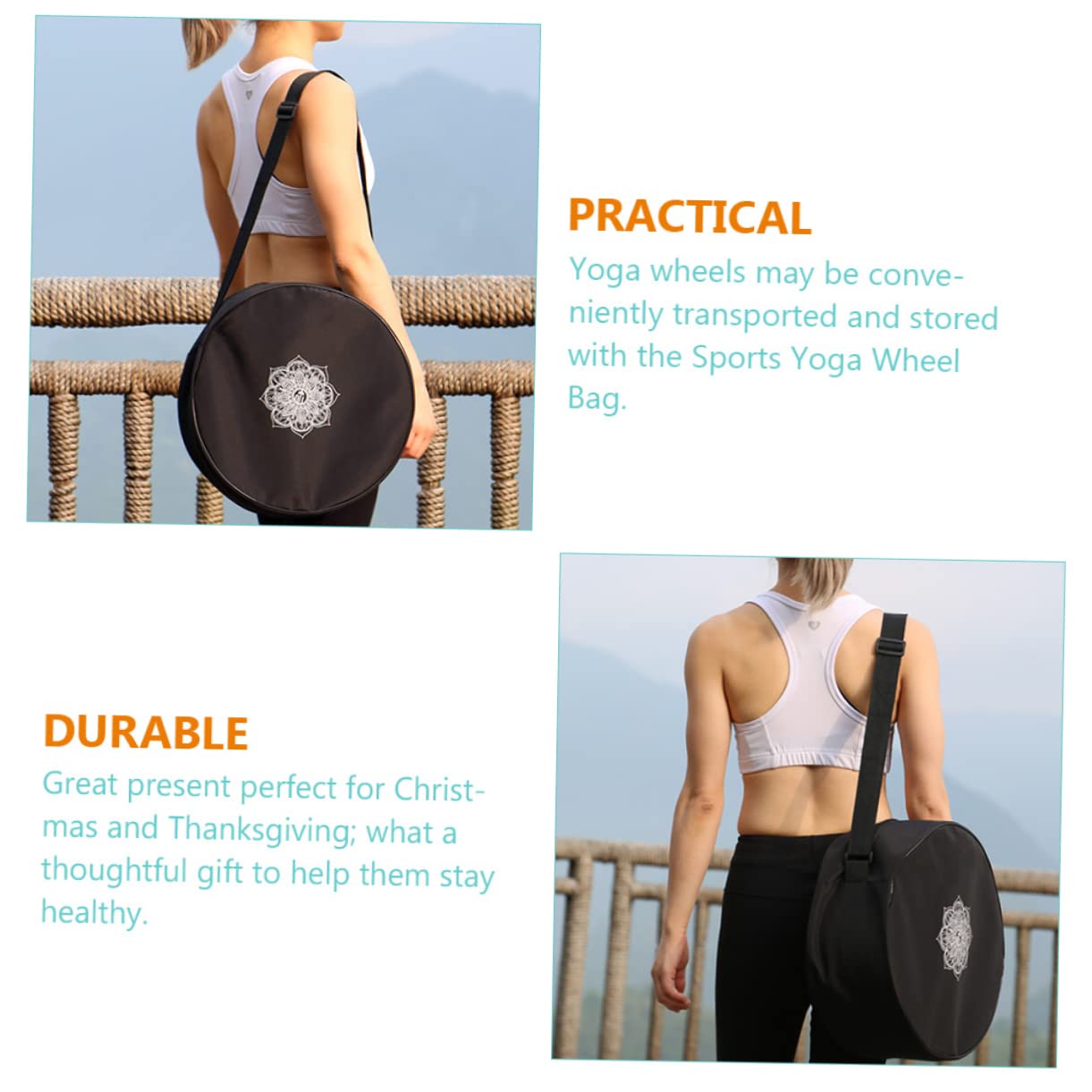 ifundom 2 Stück Yoga Aufbewahrungstasche Große Kapazität Sportzubehör Yoga Block für und Fitness Equipment