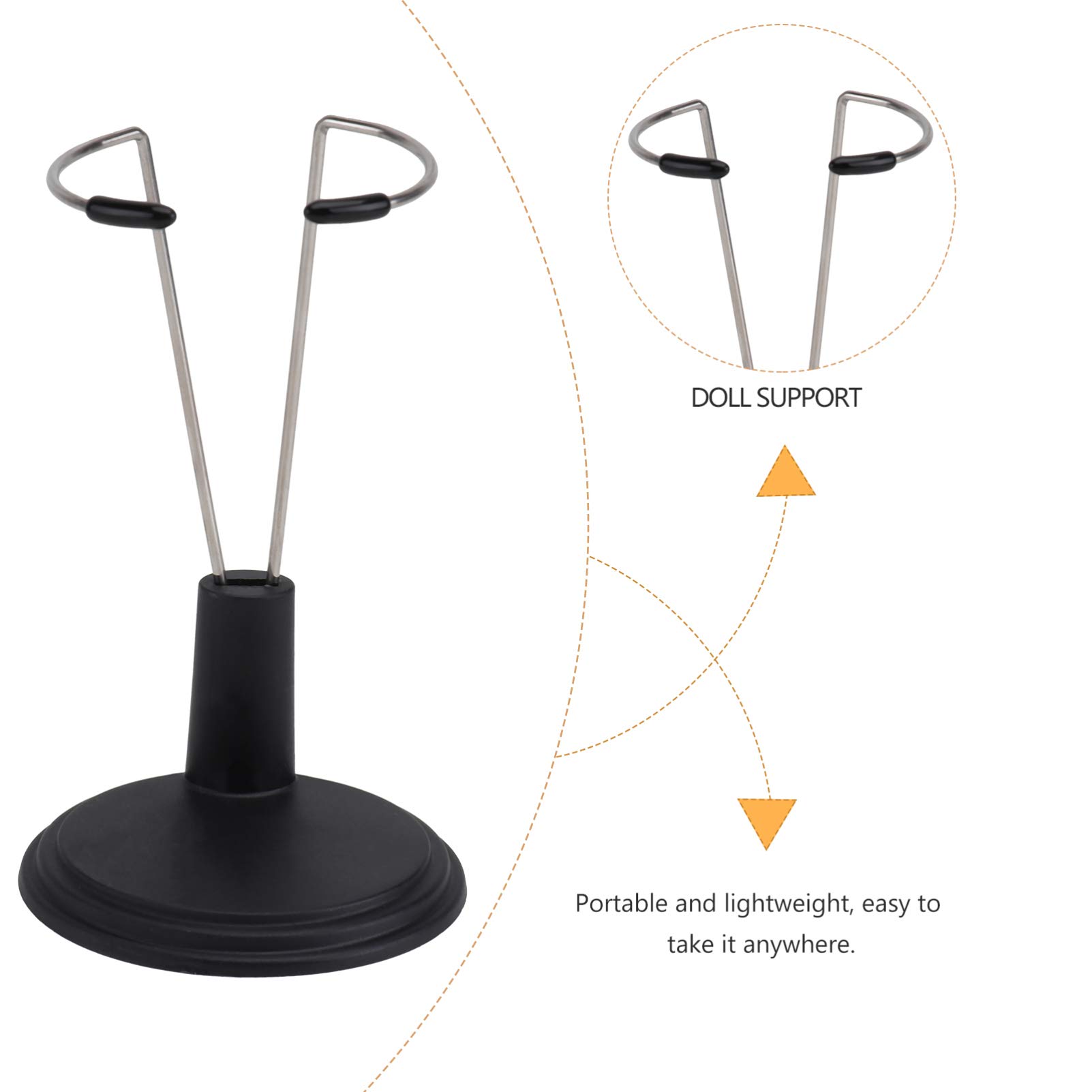 Supports Pour Poupées - Lot De 4 - Noir, Hauteur Réglable - Pour Figurines, Ours, Décoration étagère