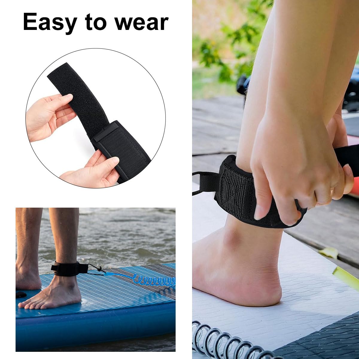 Leash Tabla de Surf, Correa Tobillo TPU para SUP, Cuerda Resorte Espiral Accesorio