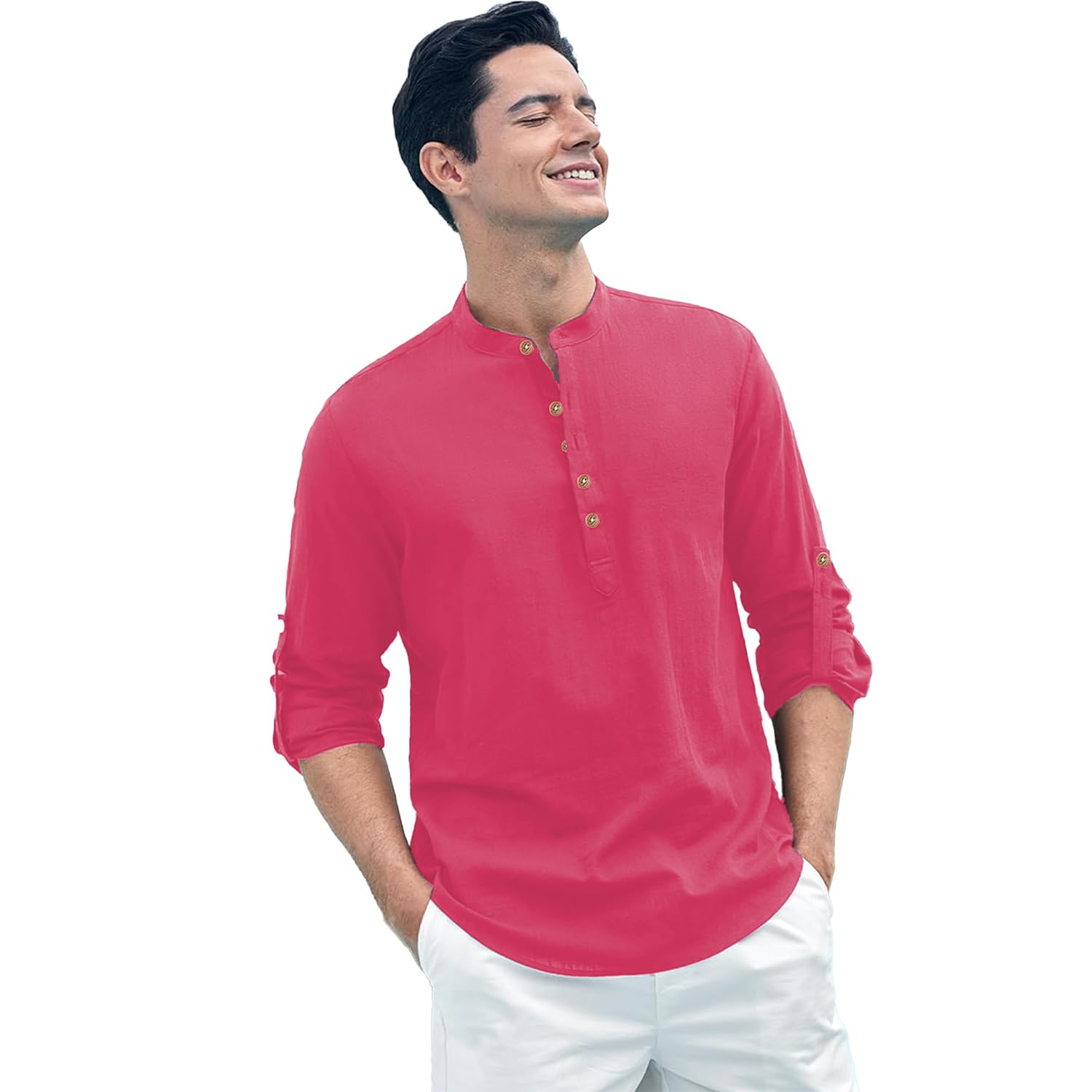 edinwolf Men Pure Cotton Slim Fit Full Sleeve Short Kurta | Super Soft Stylish Kurta for Any Occasions. (KBTNBTN33)-picture-32