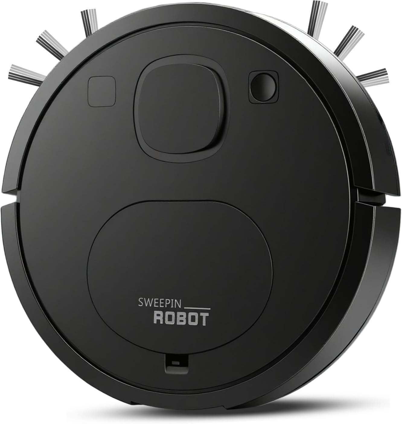 Genérico Robot Aspirador y Fregasuelos, Potente Succión,Robot Aspirador 3 en 1,Larga Autonomía,Antienredos, Obstacle Avoidance,Slim, Quiet,Adecuada para Suelos,Alfombras,Pelo de Mascotas - Negro