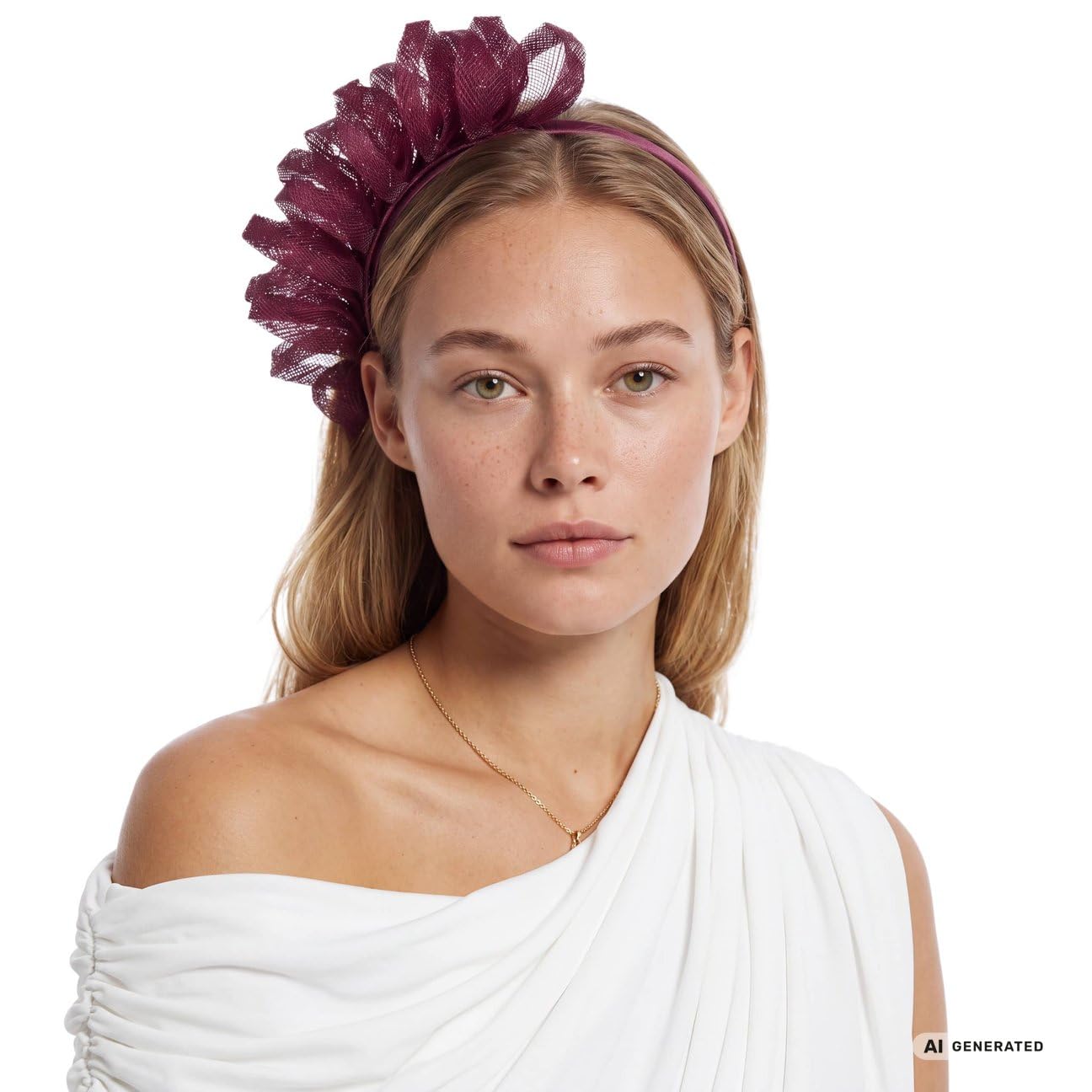 Seeberger Vinalea Sinamay Fascinator Haarschmuck Kopfschmuck Haarreif Damen - Frühling-Sommer Sommer - One Size Pflaume