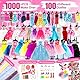 AYIQUTY 1000+PCS Modedesign-Kits für Mädchen, Kreativität, DIY Kunst Bastelset für Kinder mit 4 Schaufensterpuppen & Skizzenbuch, Lernspielzeug-Nähset für Teenager-Mädchen 6 7 8 9 10 11 12+Jahre