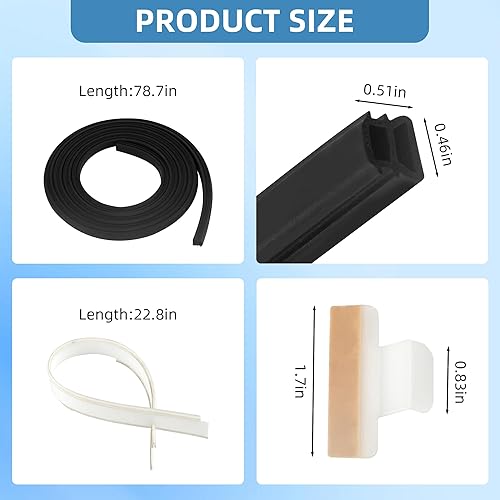 Miniatura 6 de 154827601 para Frigidaire - Junta de puerta de lavavajillas Kenmore Electrolux, repuesto de sello que incluye junta de puerta inferior 809006501 y