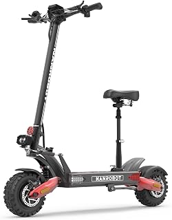 NANROBOT LS7+ Electric Scooters for Adults Fast 75mph Off Road EScooter Folding Waterproof 6000W Dual Motor EScooter with Suspension Kick Escooters 300lbs Load 45-85 Miles Dual Hydraulic Brake(Nutt)