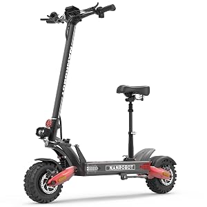 NANROBOT LS7 Electric Scooters for Adults Fast 75mph Off Road EScooter Folding Waterproof 6000W Dual Motor EScooter with