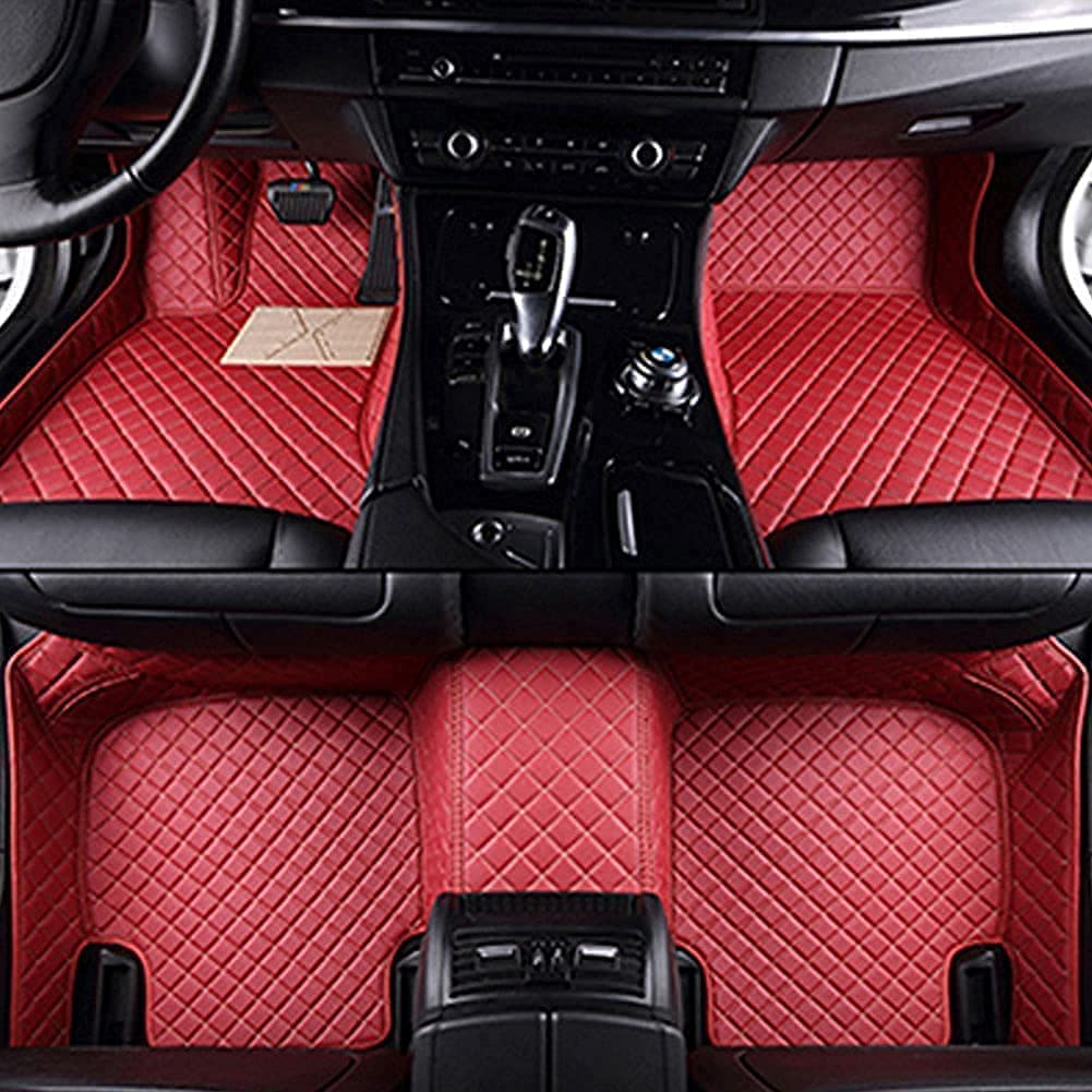 Alfombrillas Moqueta para Coches para Peugeot 4008 2012-2017 (LHD), Cuero Alfombras Coche Impermeable A Medida Moquetas De Cobertura del Piso Antideslizantes-Car Floor Mats