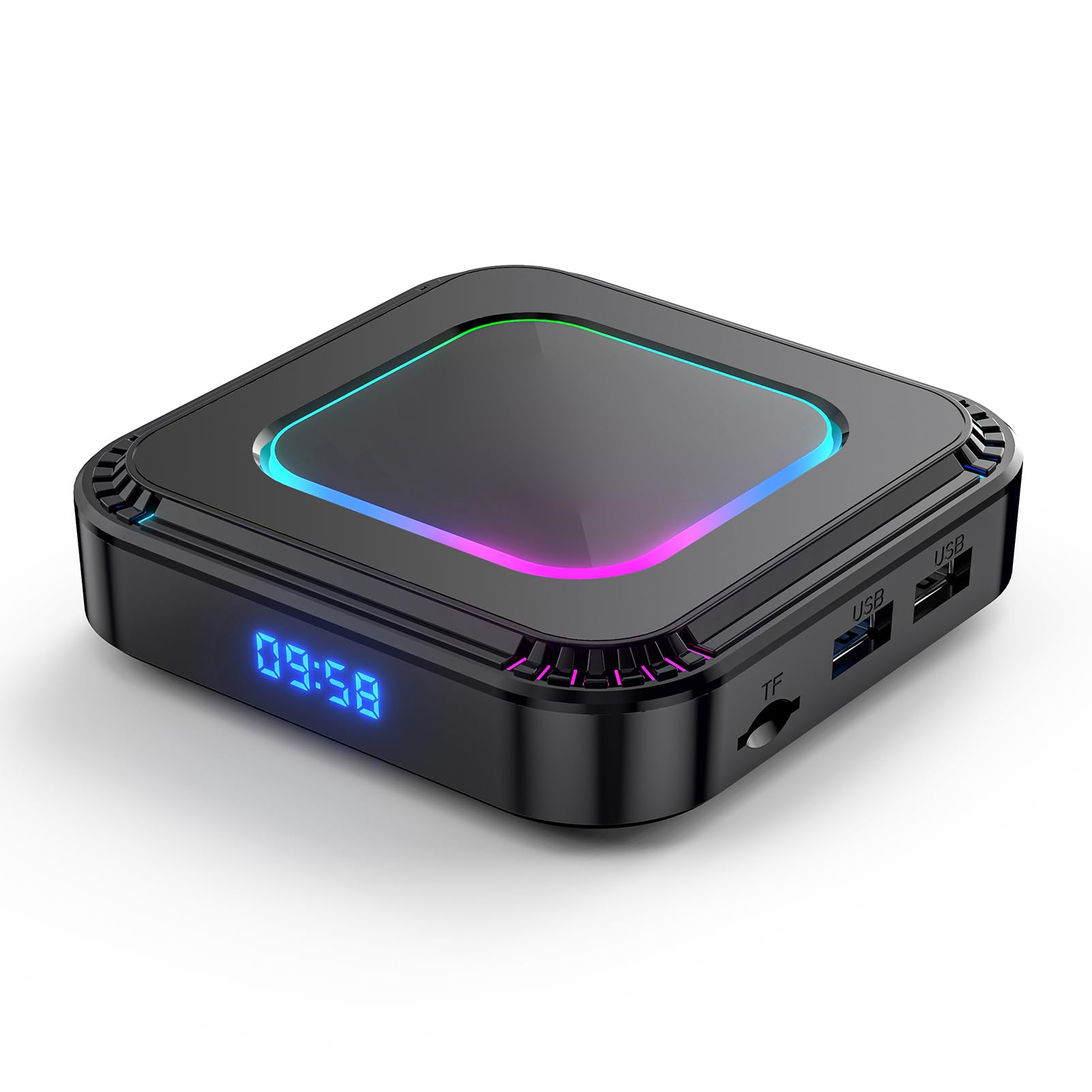 Dpofirs 8K TV Box dla Androida 13.0, 2GB RAM i 16GB ROM, Dual Band / 100Mbps Ethernet, do Rozrywki Domowej (black)