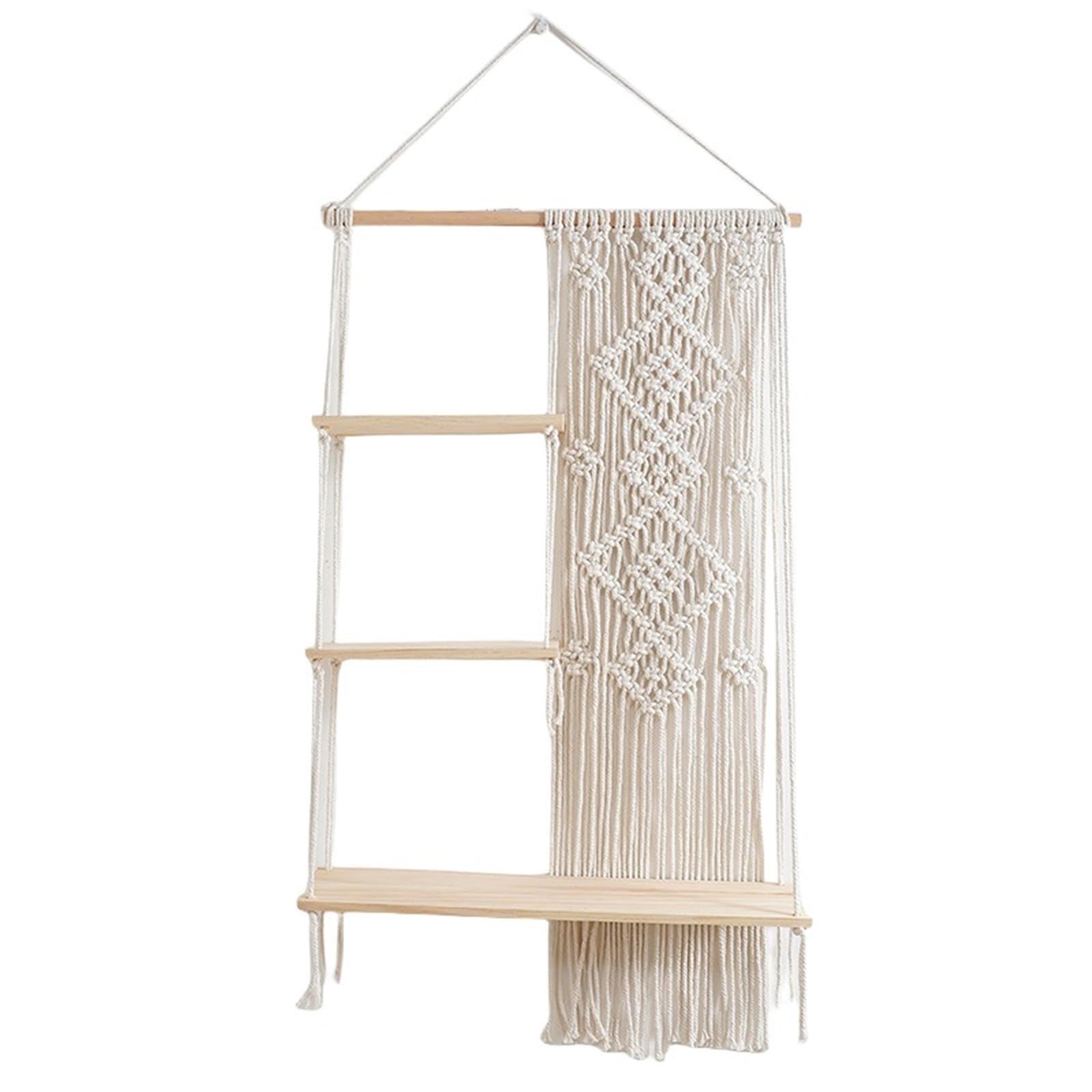 Tsophreniq Floating Shelves Wooden Shelf 3 Tiers Wall Hanging Storage Rack for Indoor Plant Display Decor Bedroom Bathroom Decor Storage Rack