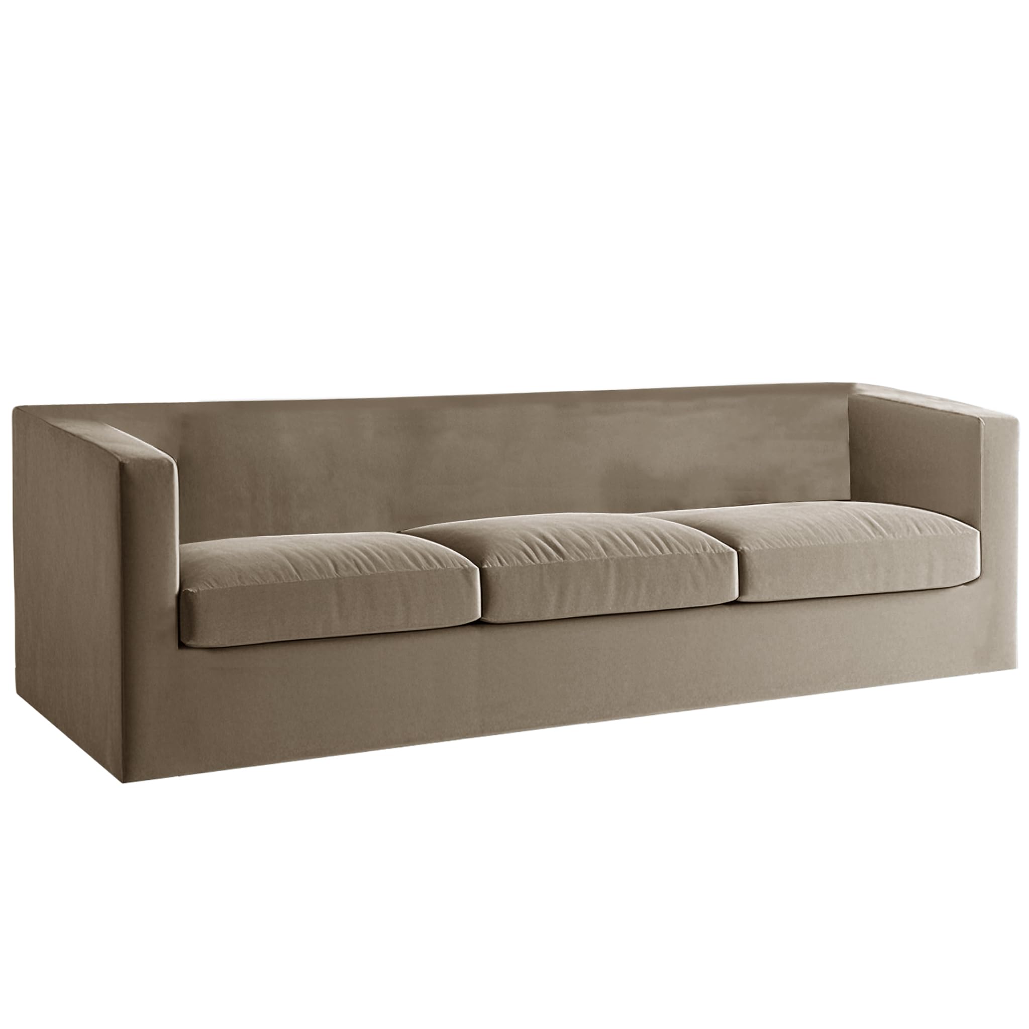 VFGFDJNDFX Stretch Chesterfield Sofa Cover with Main Sofa Slipcovers and Separate Couch Cushion Covers Velvet Non-slip Furniture Protector (Camel,XL Sofa+3 Large Seats)