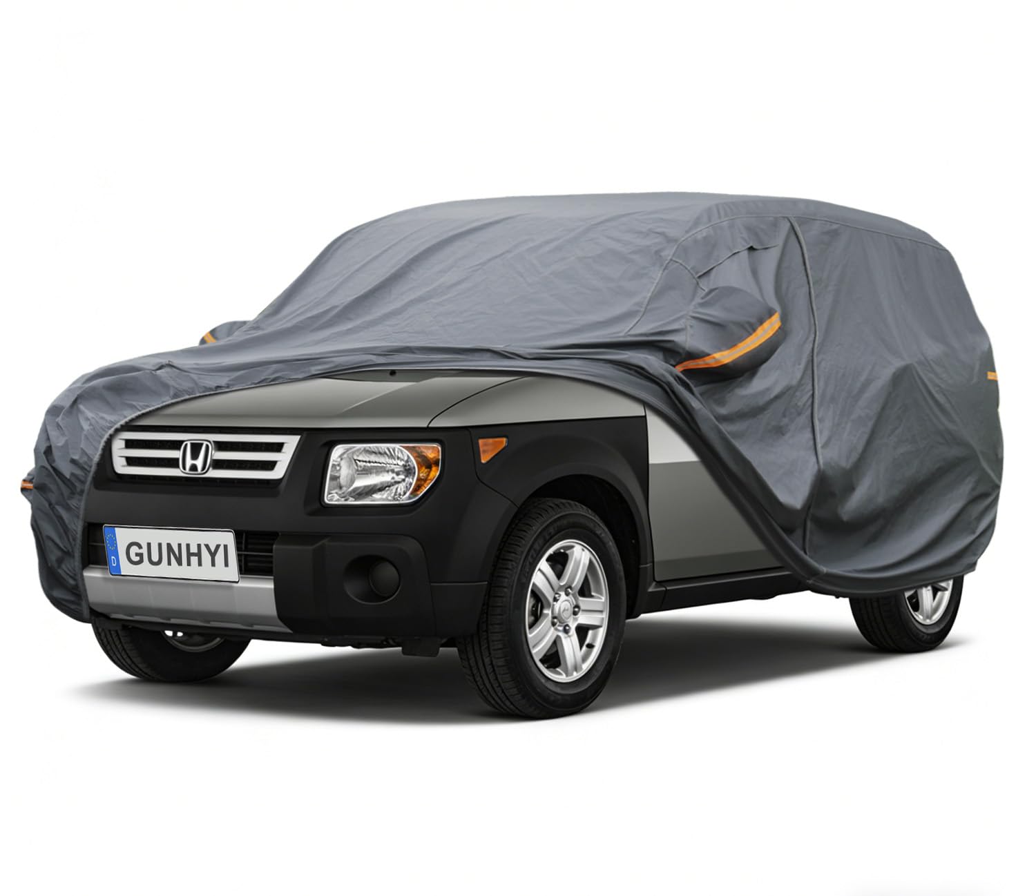 GUNHYI Premium Car Cover Custom Fit Honda Element, 16 Layers Heavy Duty Car Cover Waterproof All Weather with Zipper Door for Sun Rain Snow Dust Uv Protection