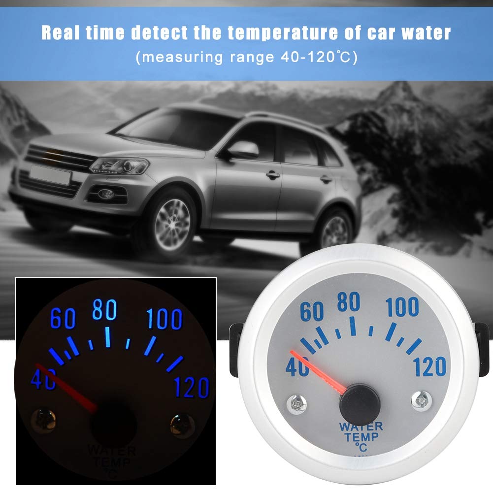 Temperatura Acqua Motore Manometro Temperatura Acqua Illuminato Water Temperature Indicators Strumenti E Sonda Motore adatto per52mm 2 '' Universal Car Motor Digital Blue Led