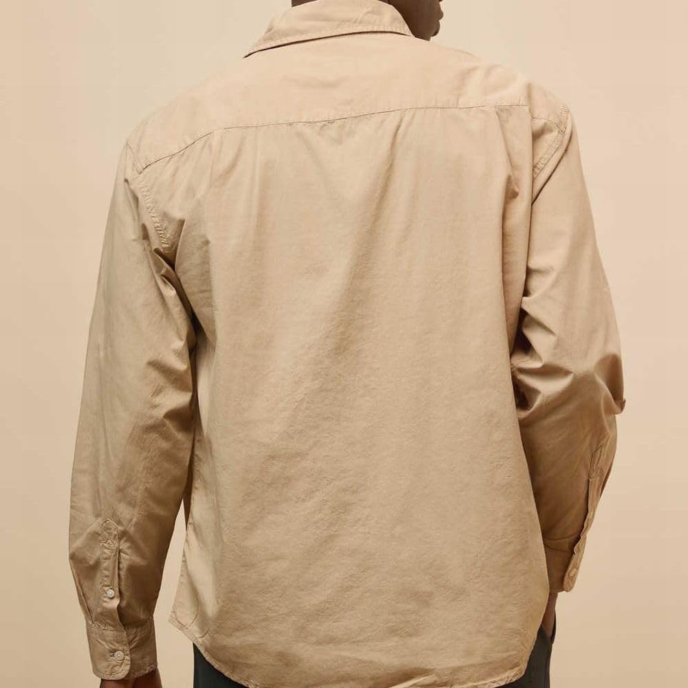 [アメリカンイーグル] メンズ Men's リラックスフィット 長袖 ポプリンボタンアップシャツ AE Relaxed fi