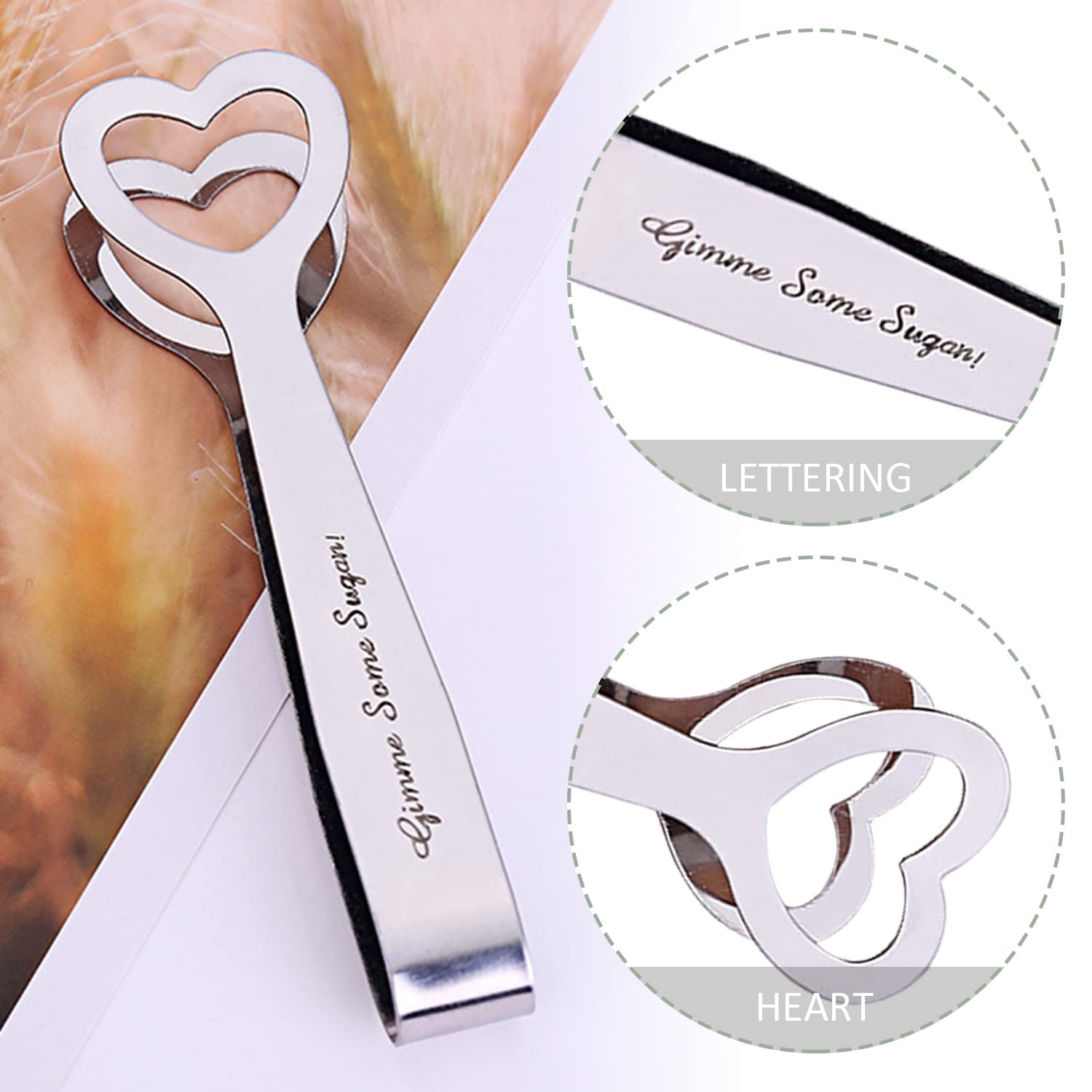 Pinze Per Zucchero E Ghiaccio - Set 7 Pezzi In Acciaio Inox Per Bar, Buffet E Casa - Foto 7