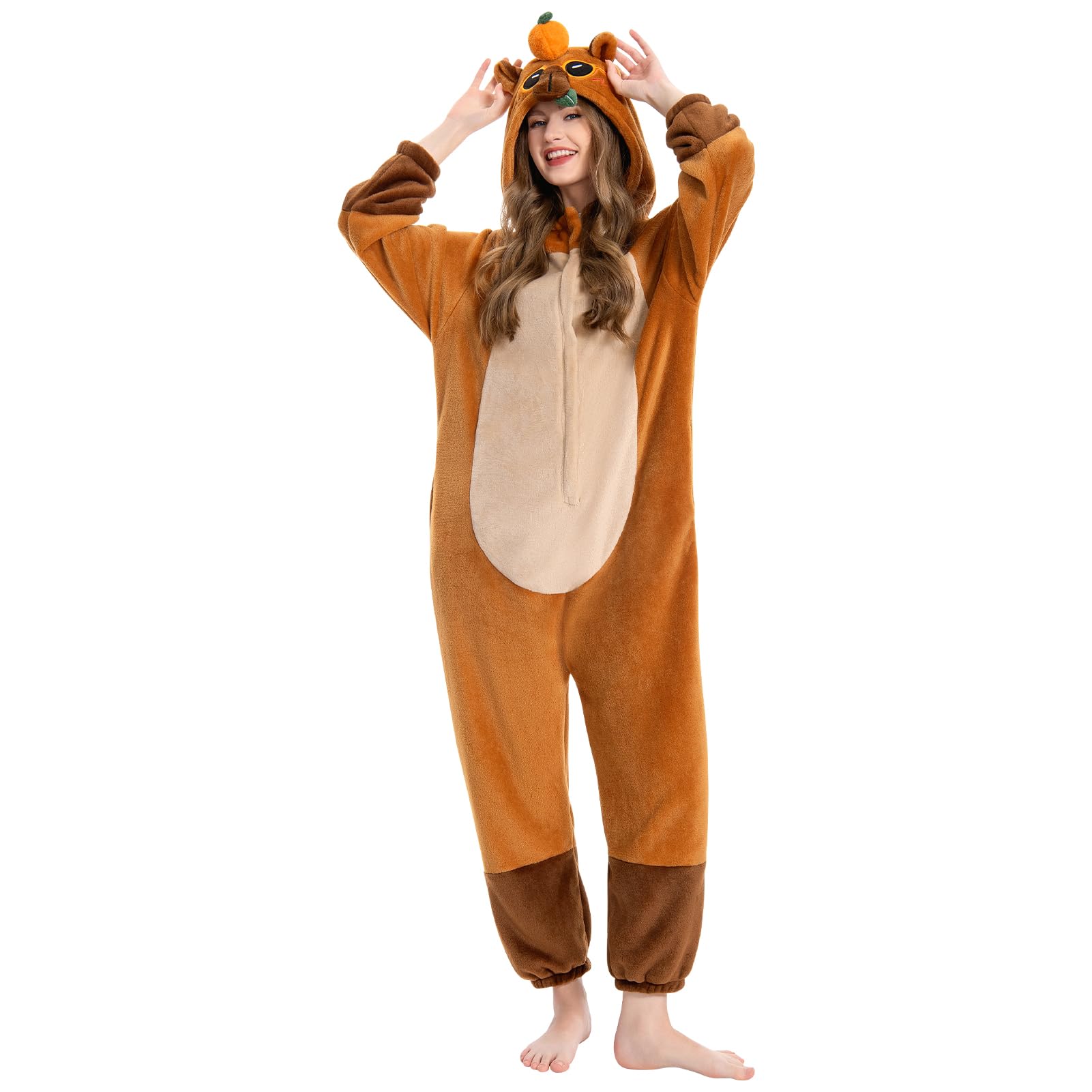 OLAOLA Onesies für Erwachsene Unisex Neuheit Pyjamas Kostüm für Halloween Soft Comfy Homewear Nachtwäsche Einteiler Schlafanzug Cosplay Loungewear