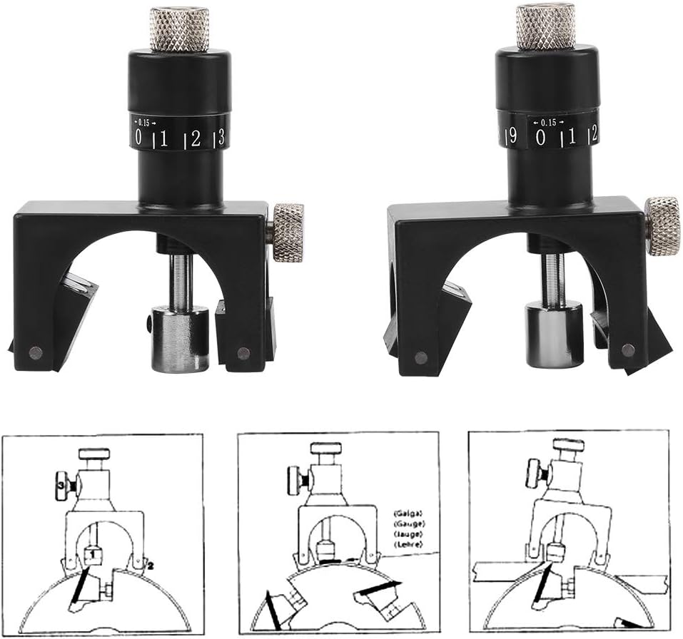 Diagram illustrating the principle of planer blade setting with the gauge.