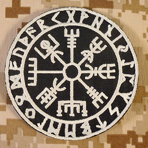 Parche táctico Viking Vegvisir brillante en la oscuridad miniatura 4