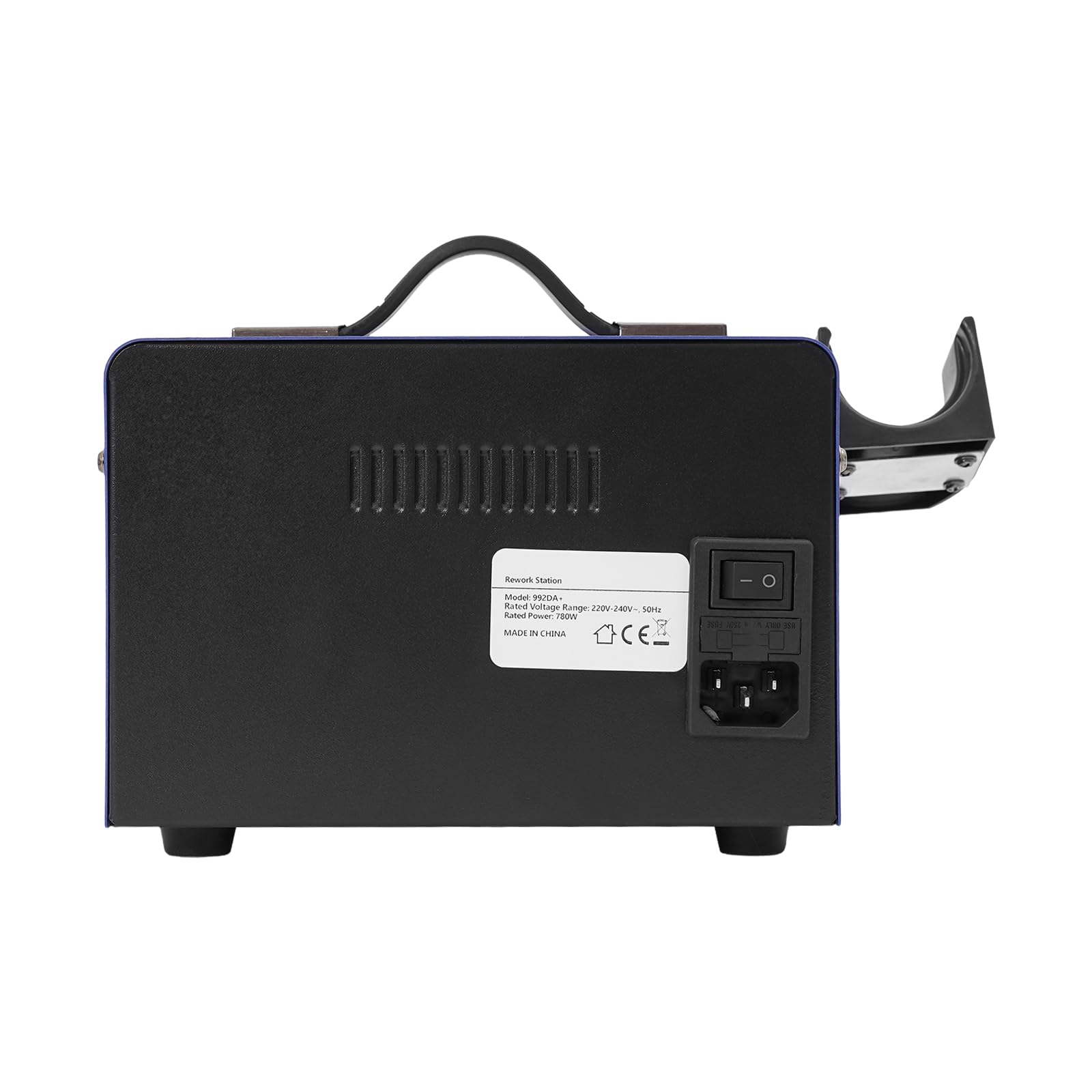 992DA+ Heißluft Lötstation, 3-in-1 Entlötstation mit LCD Bildschirm und 5 Heißluftdüsen, Einstellbarer Temperatur und Luftvolumen, Kaltluft/Warmluft Auto Start/Stop