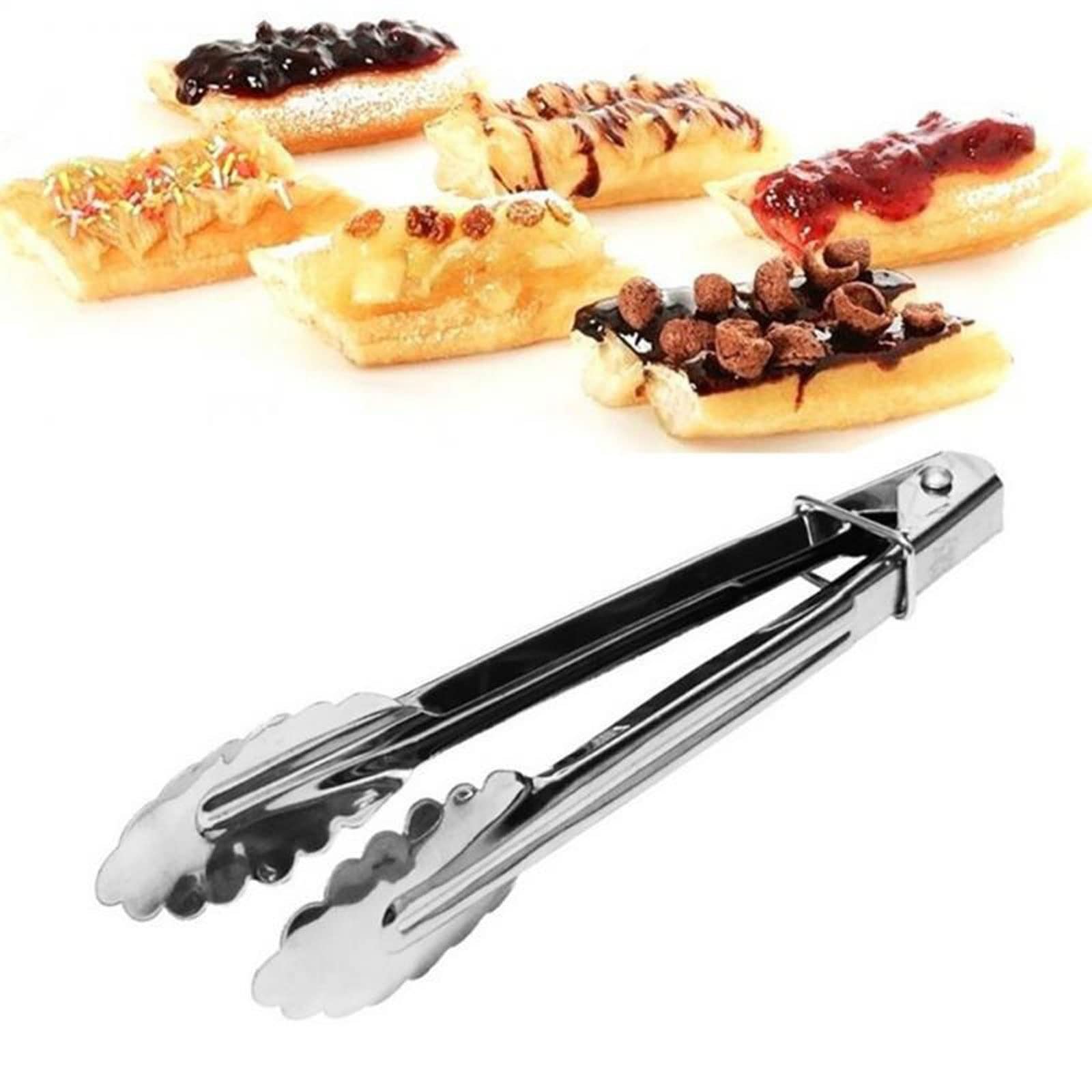 Pinzas para Bolsas de Barbacoa, Pinzas de Acero Inoxidable para Asar Alimentos, Pinzas para Calentar ensaladas, Pan y bufé, Pinzas para cocinar, Accesorios de Cocina
