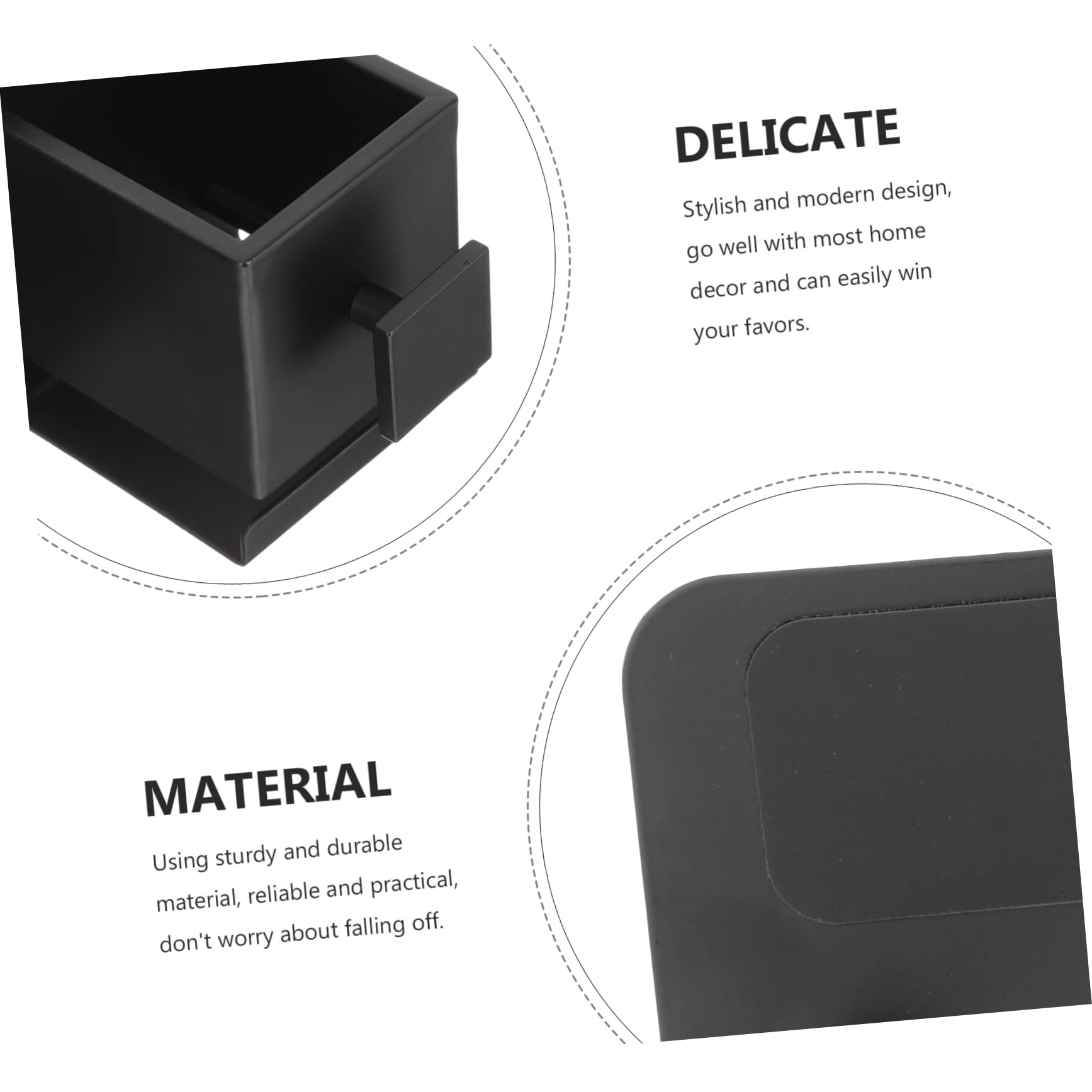 Selbstklebende Haartrocknerhalterung aus Aluminiumlegierung Schwarz