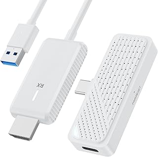 USB-C対応ワイヤレスHDMI送受信機セット｜プラグ＆プレイ｜1080P 低遅延｜同時充電可能｜日本技適認証｜家庭映画・会議プレゼン・教育研修に最適｜スマホ/タブレット/ノートPC/テレビ/Windows/Mac対応