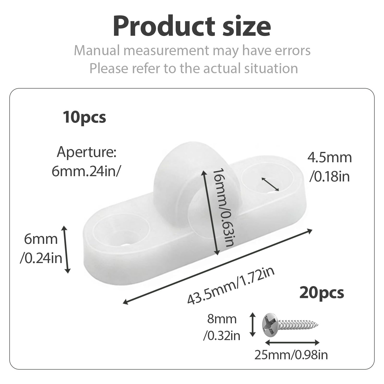 Zerabidpro Juego de 10 Ojales para Toldos de Caravana y Autocaravana, Incluye 20 Tornillos para Montaje Flexible Vertical y Horizontal - Material PP Ecológico y Duradero — view 2