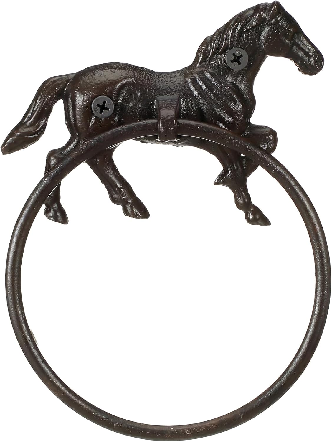 Mifoci Bathroom Towel Ring Horse Cast Iron Decorative Hand Towels Holder