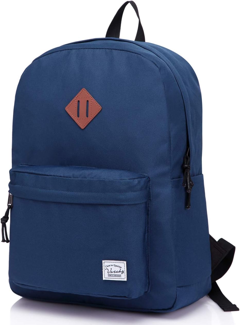 VASCHY Lightweight Backpack for Men, Water Resistant Classic Daypack for Travel, Work, College with Side Bottle Pockets Camo Black