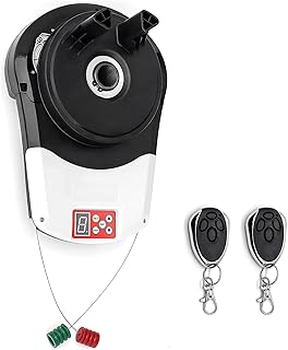 Automatischer Rolltoröffner mit 2 Fernbedienungen, 800N Motor & LED-Licht, Elektronischer Rollladenöffner für Garage, Geschäft, Lager, Bauernhof & Scheune