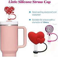 Vista 112 de Straw Cover Cap for Stanley Cup,Straw Topper Compatible for 30&40 Oz Tumbler with Handle,10mm 0.4in Dust-Proof Reusable Straw Tips Lids,Straw Tip